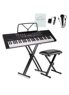 Black Keyboard+Stand+Bench