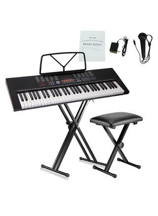 Black Keyboard+Stand+Bench