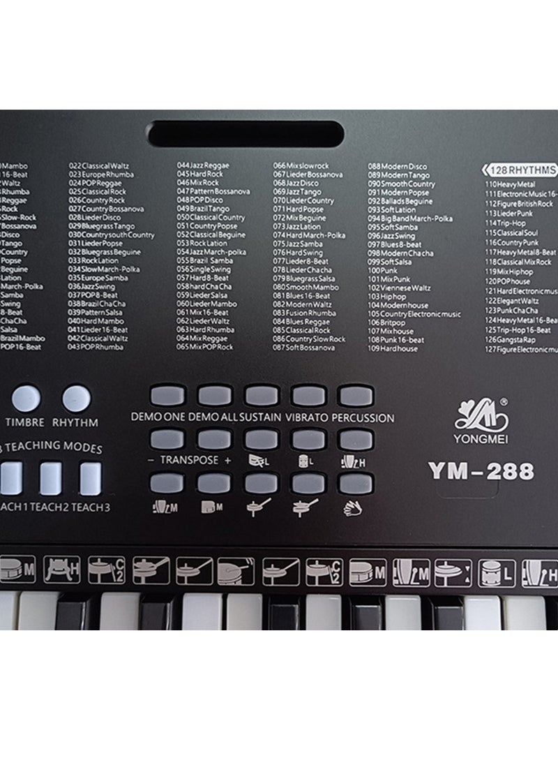 YONGMEI - 61 Key Keyboard Piano for Beginners LED Display YM288 Eletronic Keyboard Digital Piano with Sheet Music Stand, Power Supply, Small Microphone, Keyboard Stand, Piano Bench - Image 1