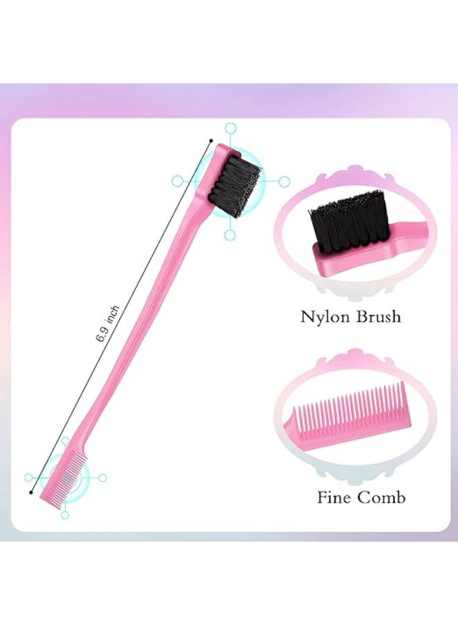 Ucanbe 3-Piece Slick Back Hair Brush Set, Hair Brush, Edge Control Brush, Teasing Comb & Rat Tail Comb for Women, Babies & Kids - Image 4