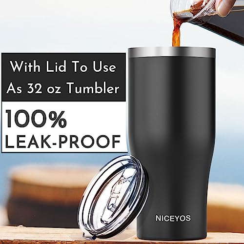 Niceyos Universal Iced Coffee Sleeve - Niceyos Upgraded Double Wall Reusable Stainless Steel Holder Sleeves Insulator for Cold Drinks Fits Starbucks Dunkin Donuts McDonalds Small Medium Large Cups (Black) - Image 3
