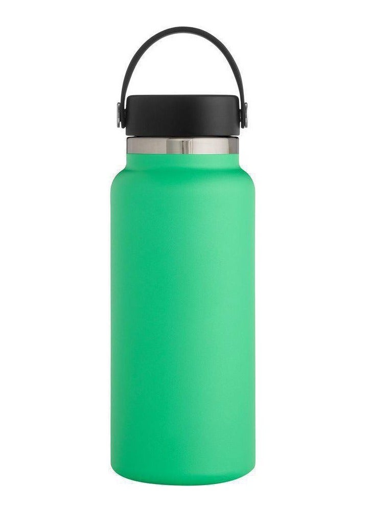 xozgdovg Thermos cup Large capacity outdoor sports kettle Double vacuum 32oz fluorescent green