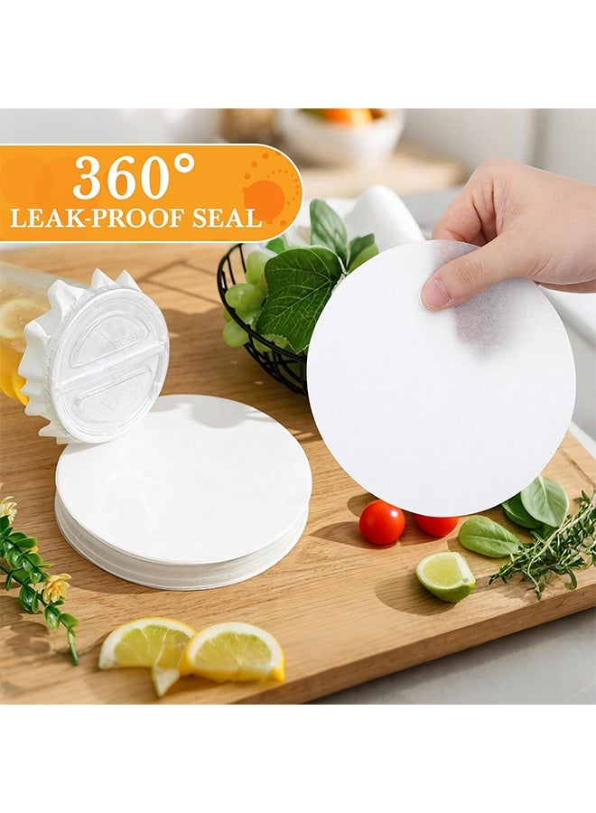 MXN 200 Pcs White Leak-Proof Cap Lid Liners Disposable Beverage Cup Seals - Food Grade Cup Sealing Paper Pads Round Leak‑Proof Paper for Coffee Milk Tea Takeout Drinks and Home Use - Image 4