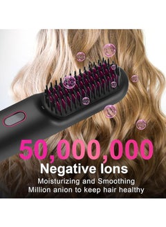 General Wireless hair straightening brush, portable negative ion brush, 12 temperature settings, large 10000 mAh battery and mini carry  - Image 4
