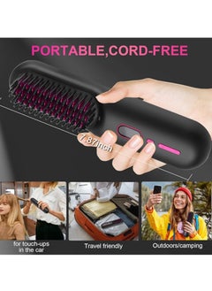 General Wireless hair straightening brush, portable negative ion brush, 12 temperature settings, large 10000 mAh battery and mini carry  - Image 5
