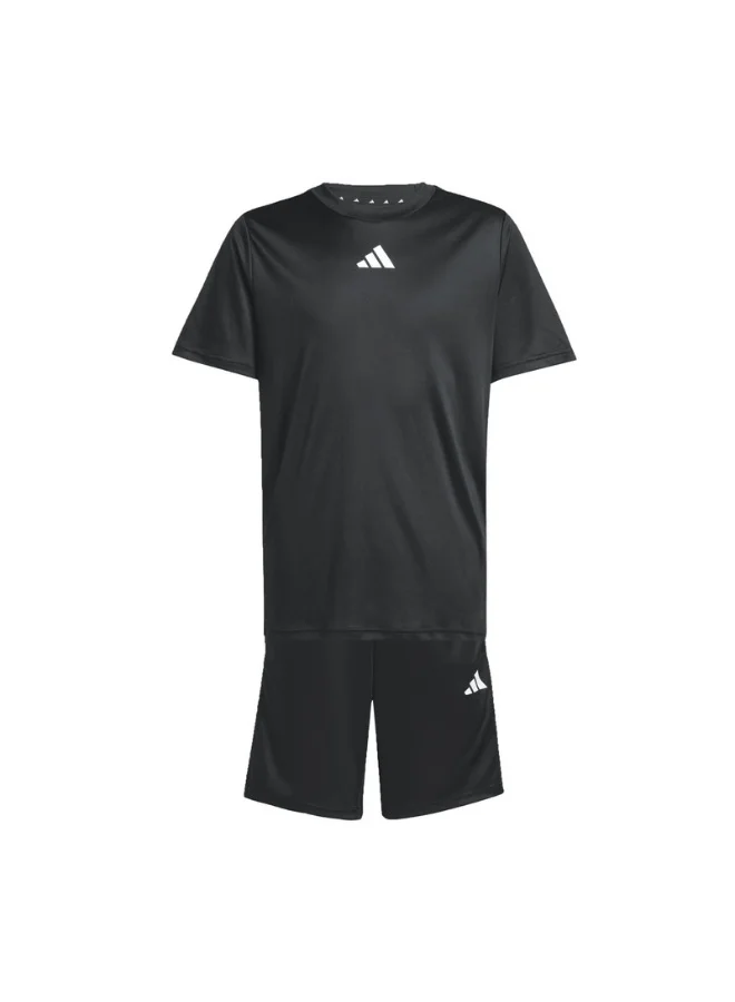 Adidas J Tr-Es 3S Set Black Training Suits For Junior 5-6Y