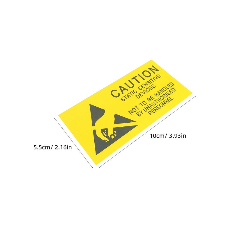 ESD Warning Stickers 50 Pieces 3.9 X 2.2 Inches Anti Static Adhesive Labels for Electronics Packaging - Image 3