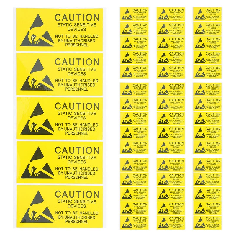 ESD Warning Stickers 50 Pieces 3.9 X 2.2 Inches Anti Static Adhesive Labels for Electronics Packaging - Image 2