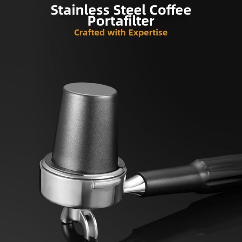 53mm Black Espresso Coffee Dispenser Double Handle Precision Measurement Portafilter Compatible - Image 4