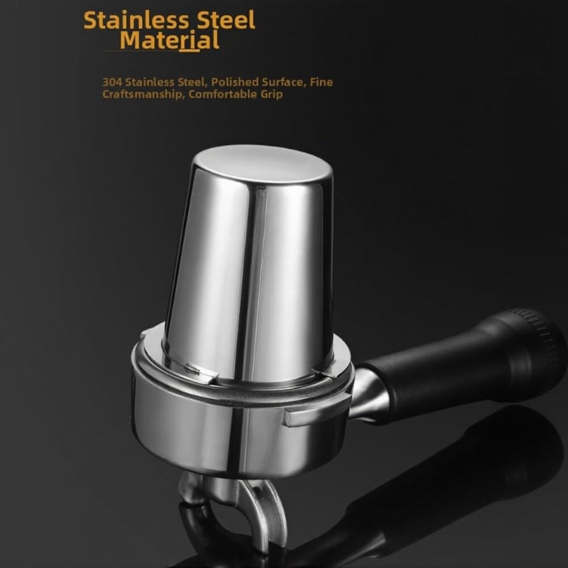 53mm Black Espresso Coffee Dispenser Double Handle Precision Measurement Portafilter Compatible - Image 5