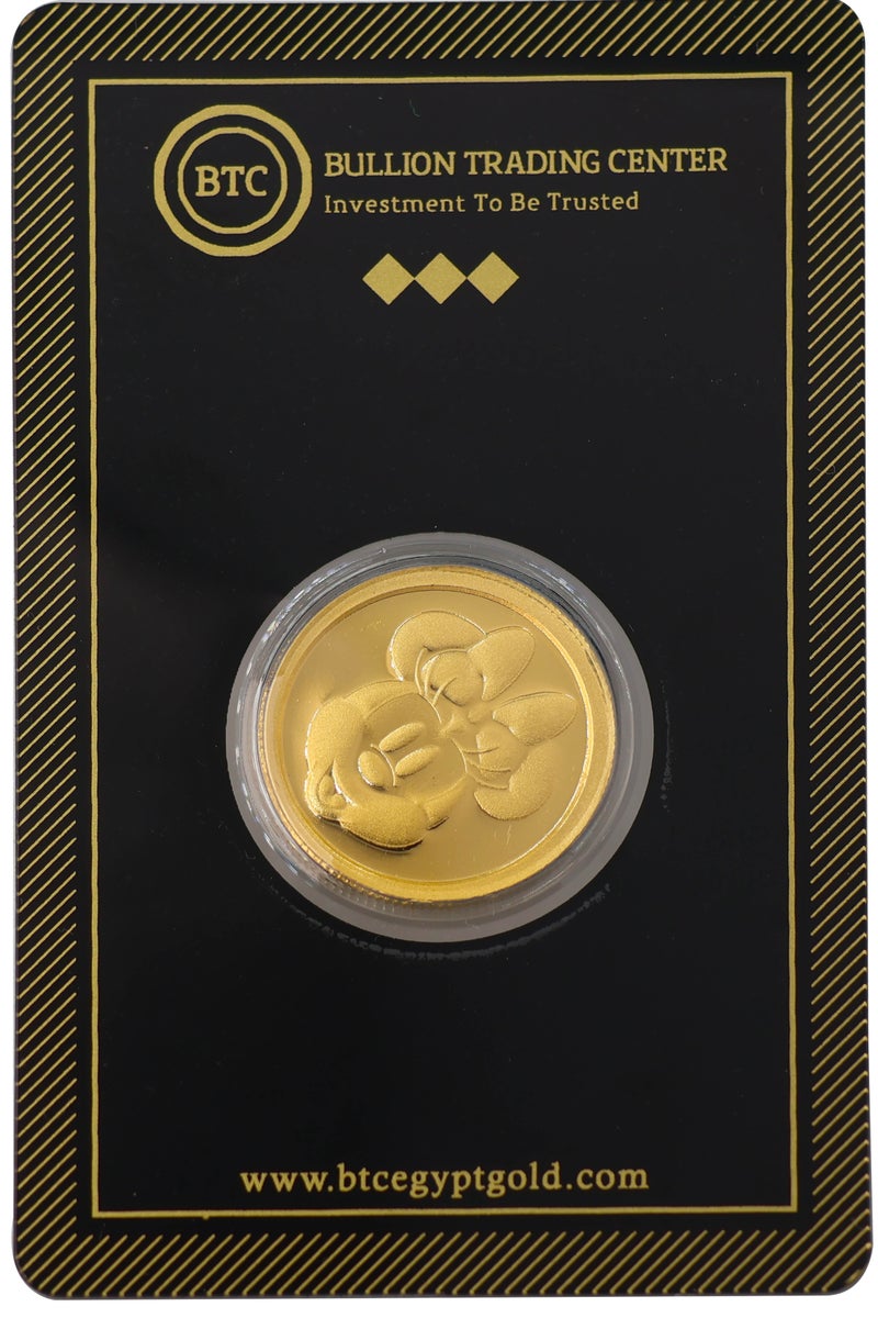 بي تي سي جنيه ذهب ميني ماوس عيار 24 بوزن 8 غرام - Image 1