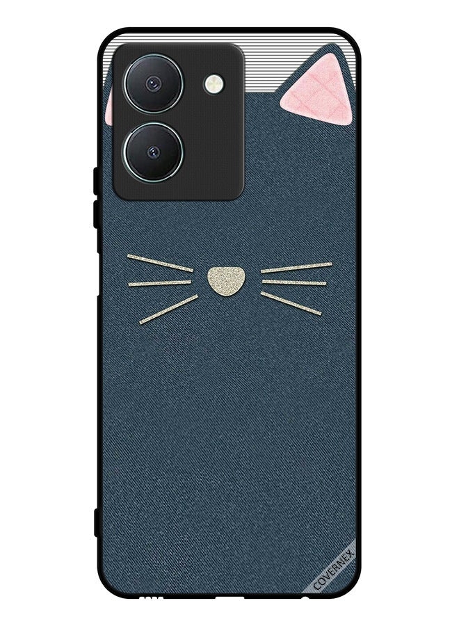 Covernex Protective Case Cover For Vivo Y36 5G Cat Art Leather Pattern - Image 1