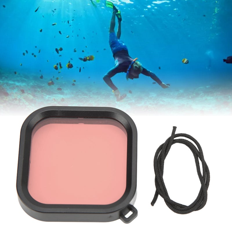Dive Filters for Hero 10 11 Black Waterproof Housing Case Quadrate Color Correction for Underwater Photography Pink - Image 1