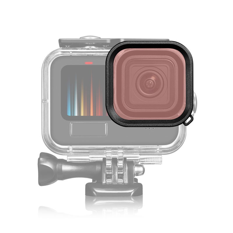 Dive Filters for Hero 10 11 Black Waterproof Housing Case Quadrate Color Correction for Underwater Photography Pink - Image 3