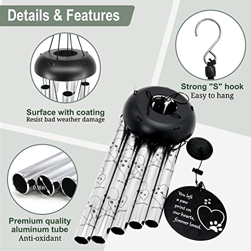 ASTARIN 30 Inches Dog Memorial Wind Chimes with Dog Paw Print Pet Memorial Wind Chimes for Dogs to Make You Remember Your Pet Unique Sympathy and Remembrance Gift for Pet Owner - Image 3