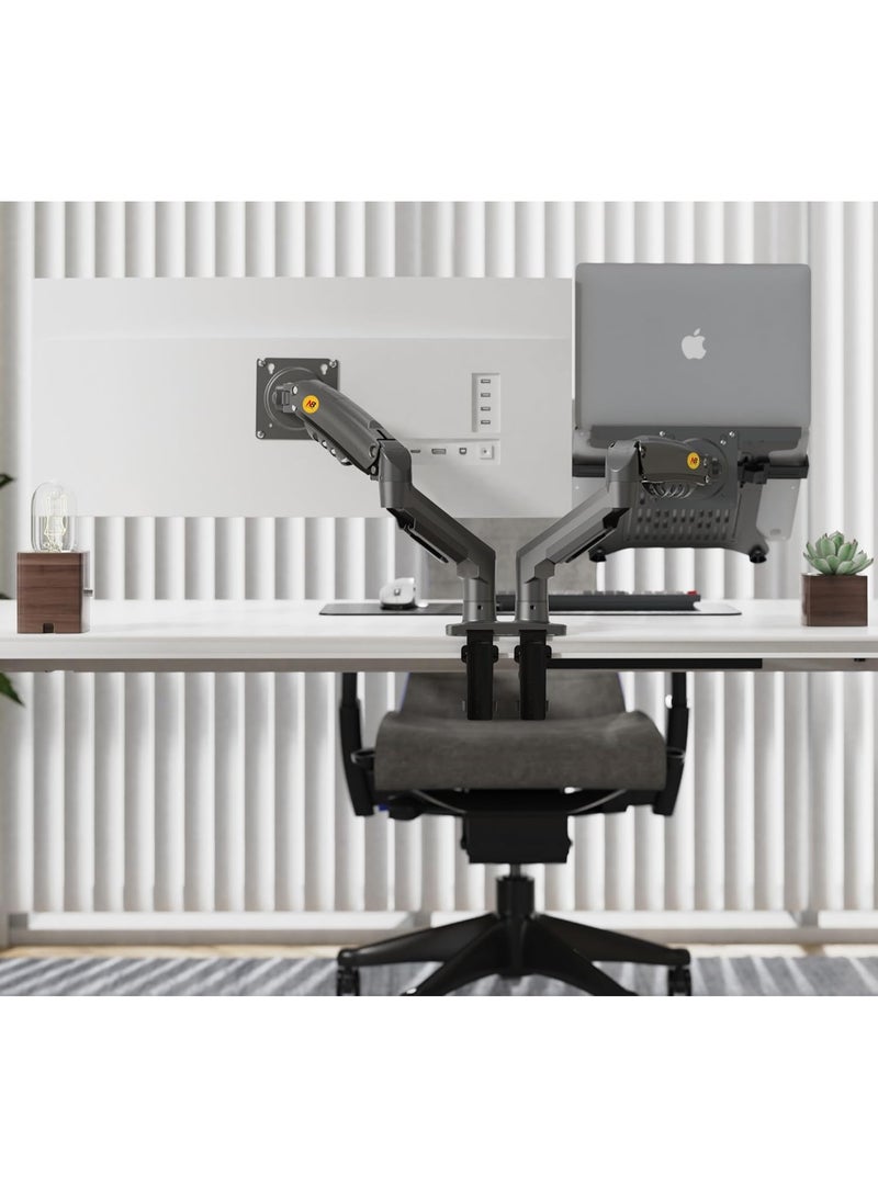NB North Bayou Nb F160-FP Dual Arm Monitor and Laptop Stand 17-27 inch - Image 5