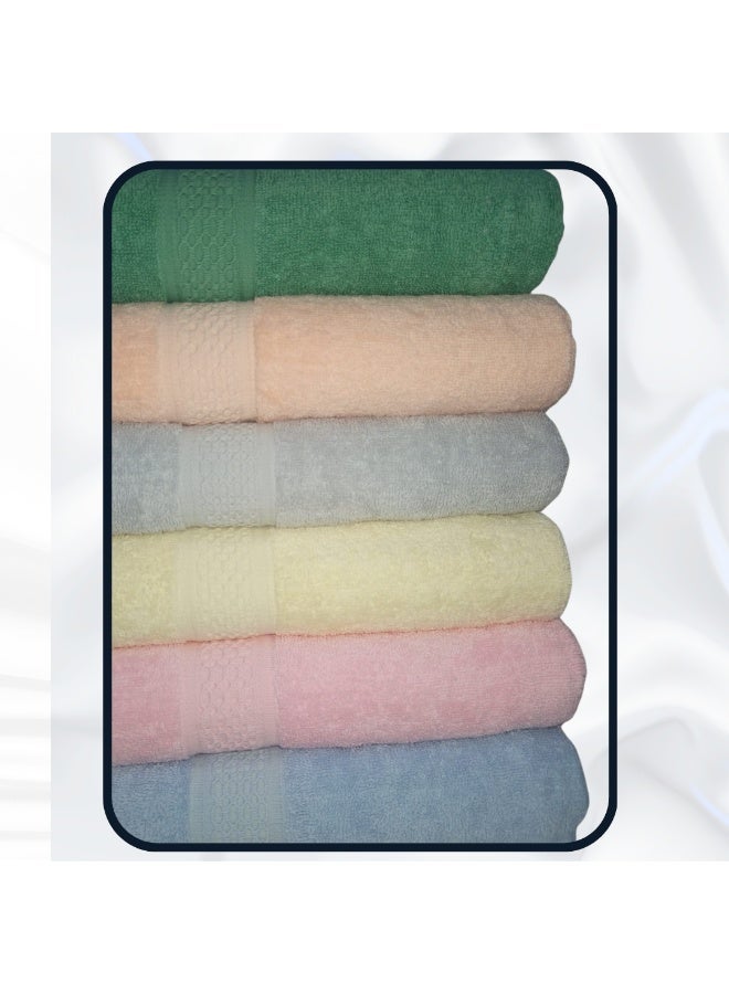 TM HOME Premium 6-Piece Towel Set  Large 120×60 cm – 750g Ultra-Absorbent 100% Egyptian Cotton – Soft, Durable & Multi-Color  Collection Luxury - Image 3