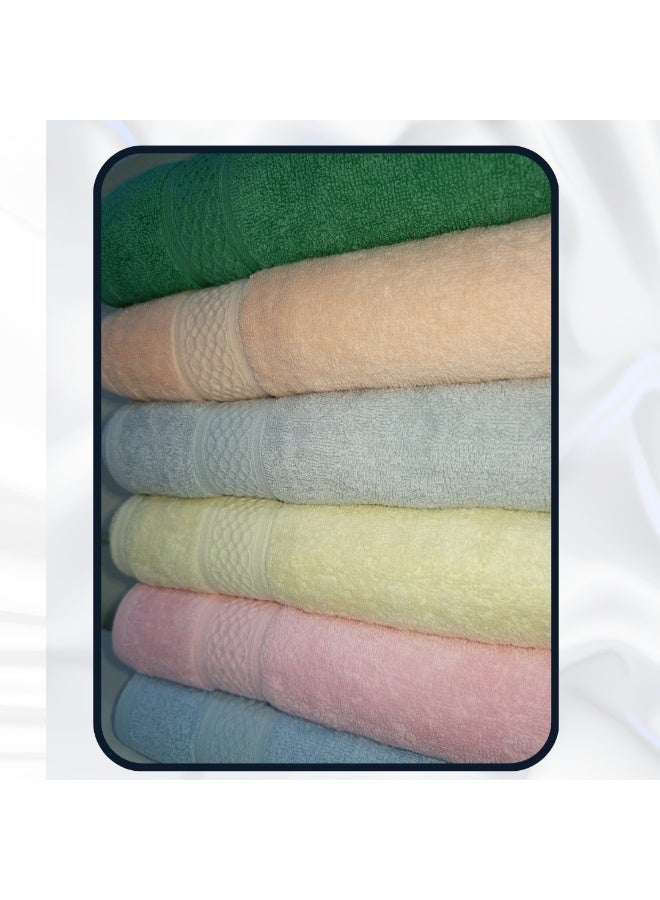 TM HOME Premium 6-Piece Towel Set  Large 120×60 cm – 750g Ultra-Absorbent 100% Egyptian Cotton – Soft, Durable & Multi-Color  Collection Luxury - Image 2