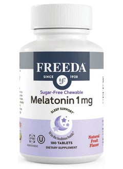 Melatonin 1 Mg Sugar Free Chewable Tablet Adult & Kids Melatonin Chewable Tablets 1Mg Melatonin For Adults & Children Ages 4+ Natural Sleep Aid Melatonin For Kids (180 Count)…