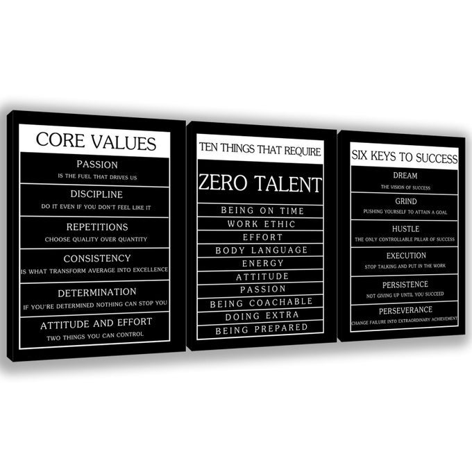 INSPIRATIONAL MOTIVATIONAL WALL ART SET CANVAS WALL ART FRAMED PAINTINGS FOR OFFICE LIVING ROOM BEDROOM 36W X 16H