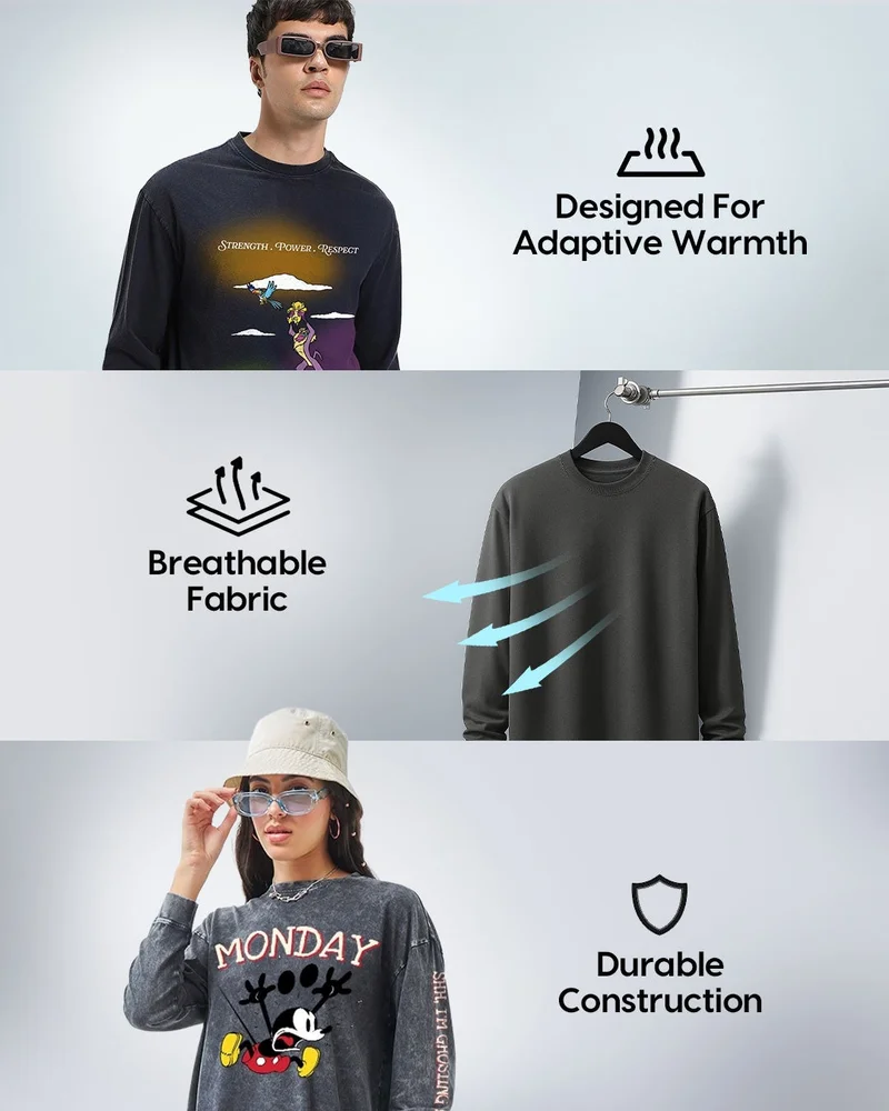 bewakoof Men's Black T-Shirts