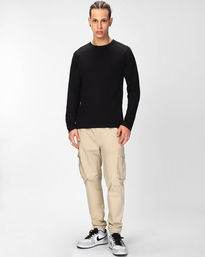 bewakoof Men's Black T-Shirts - Image 4