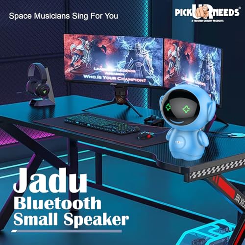 Pick Ur Needs Rechargeable Bluetooth Speaker with 1200mAh Battery – Portable Wireless Audio, FM Radio, USB/TF Card Support, TWS Pairing (Blue) - Image 4