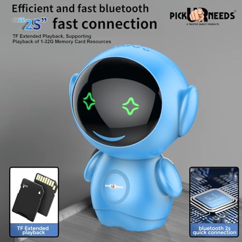 Pick Ur Needs Rechargeable Bluetooth Speaker with 1200mAh Battery – Portable Wireless Audio, FM Radio, USB/TF Card Support, TWS Pairing (Blue) - Image 2