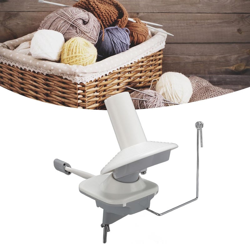 Wool Winder Hand Operated, Manual Yarn Ball Winder, Low Noise Lightweight Portable Small Thread Ball Winder with Table Clamp for DIY Crocheting and Knitting Projects - Image 4