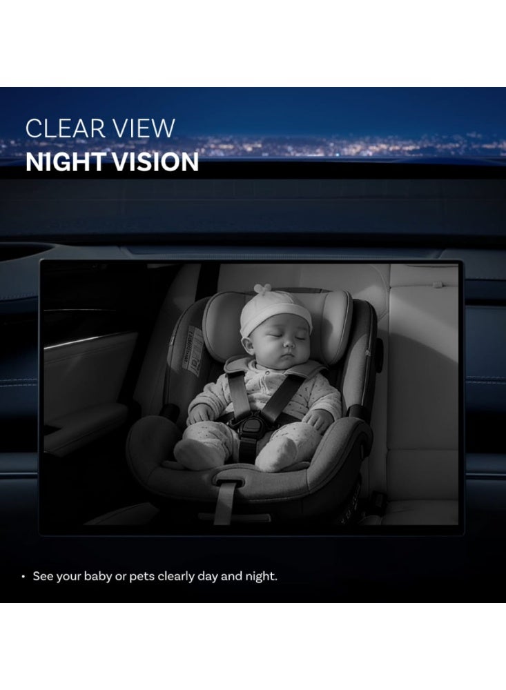 OTTOCAST Cabin Care Smart Interior Car Monitor Camera and Wireless CarPlay Adapter - High-Definition Backseat and Baby Monitor Camera, Night Vision, and 360-Degree Wide Angle - Image 3