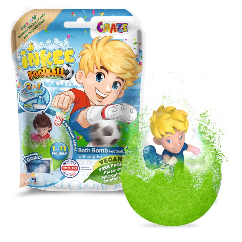 Craze 40164 Inkee Surprise Bath Bomb Football Toy, Multicolor