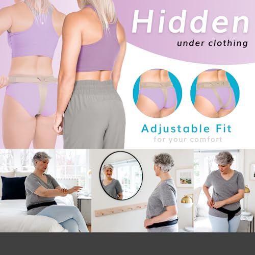 BraceAbility Pelvic Pro - Patented Prolapsed Uterus Support Belt - Women's Brace for Treating Dropped Bladder, Uterine Prolapse, Vulvar Varicosities, Postpartum and Symphysis Pubis Dysfunction (S) - Image 5
