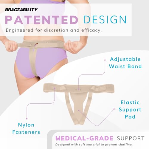 BraceAbility Pelvic Pro - Patented Prolapsed Uterus Support Belt - Women's Brace for Treating Dropped Bladder, Uterine Prolapse, Vulvar Varicosities, Postpartum and Symphysis Pubis Dysfunction (S) - Image 3