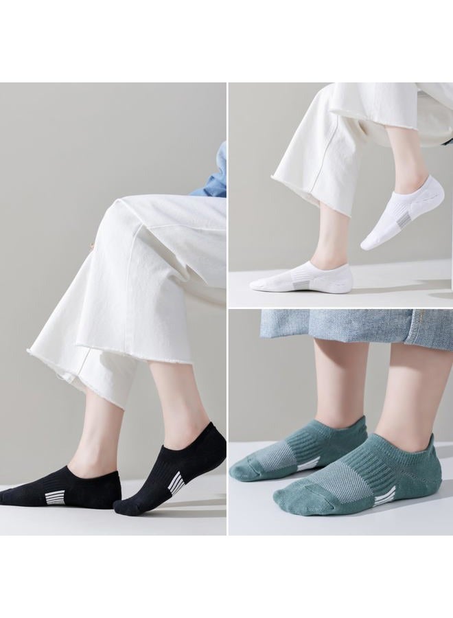 EPEIUS Thick No Show Socks for Women Athletic Ankle Socks Cushioned Running Low Cut Non Slip Footies 3/6 Pairs, Assorted 6 Pack, 8-11 - Image 2