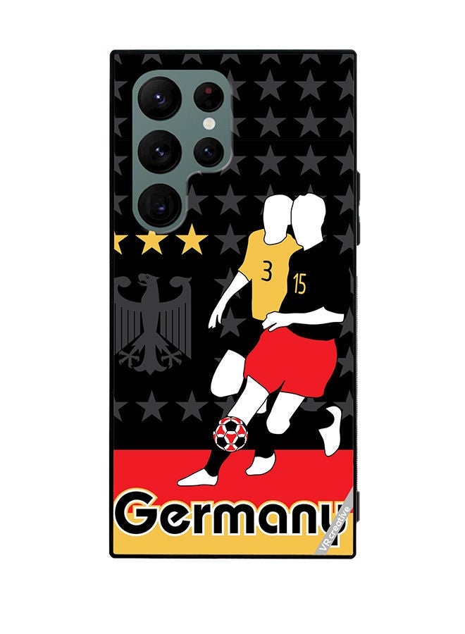 VR CREATIVE Protective Case Cover For Samsung Galaxy S22 Ultra 5G Germany Football Soccer Players Design Multicolour - Image 1