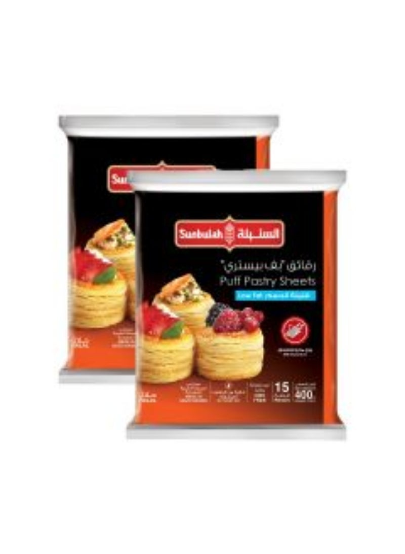 Sunbulah رقائق العجين المنتفخ سنبلة منخفضة الدهون 2X400 جرام