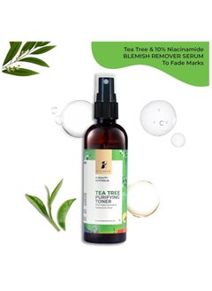 PILGRIM Pilgrim Tea Tree & 2% Niacinamide face toner for oily skin, acne & blemish prone skin | Toner for open pores tightening, pore cleansing & glowing skin | Women & Men | 100 ml  - Image 2