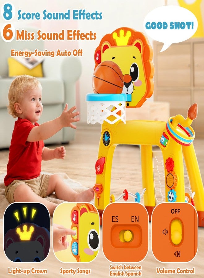 nicknack 4-in-1 Toddler Basketball Hoop & Soccer Goal and Golf Toys, Interactive Lion Musical Sports Toys with Light for 1 2 3 Year Old Boys Girls, Baby Toy for 12-18 Months, Christmas Birthday Toy Gifts - Image 3