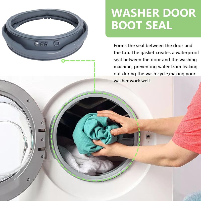 Wadoy Washer Door Boot Seal Gasket Compatible with LG Kenmore WM3470HVA WM3570HVA - Image 2