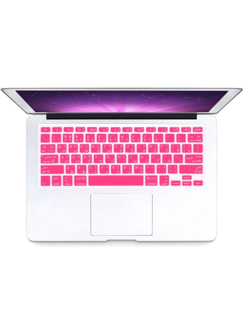 AMM US Layout Arabic English Keyboard Cover for Older Version MacBook Pro 13"/15" (A1278/A1286) & Macbook Retina 13"/15" (A1425/A1502/A1398) & Older Version MacBook Air 13" A1369/A1466" Pink  - Image 3