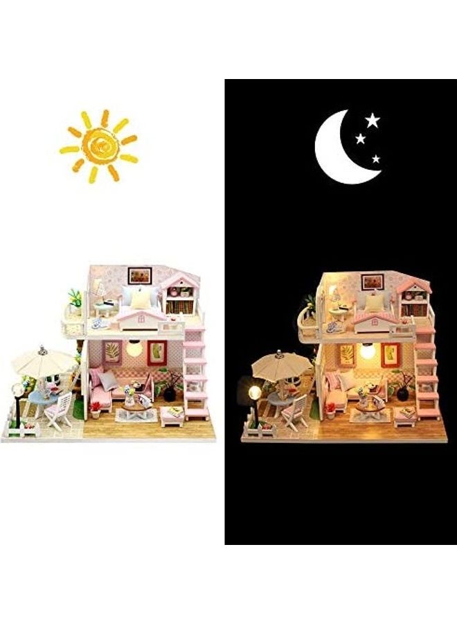 NIBEMINENT DIY Miniature Dollhouse Kit With Furniture - Image 3