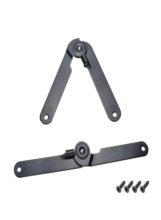 Pastlla 2 Pcs 180 Degree Rotatable Support Hinges Folding Lid Support Hinges for Furniture Cabinet Cupboard Box Jewellery Gift Door Hardware Locks Box,Black - Image 1