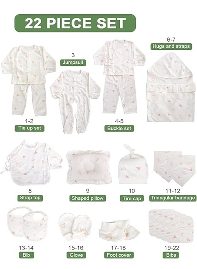 Beauenty 22pcs Baby Gift Box, Newborn Clothing Set Baby Clothes Gift Set, Newborn Gift Set,Newborn Outfit Set Baby Gift Box for Boys and Girls - Image 2