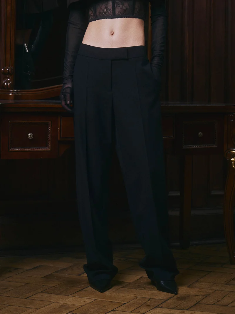 Lichi Straight-leg low-rise trousers