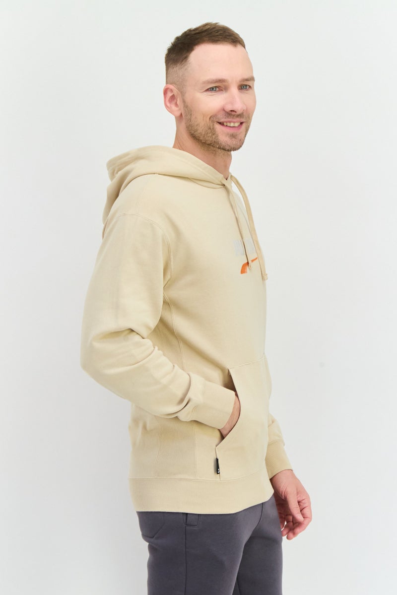 PUMA Men Relaxed Fit Hooded Long Sleeves Outdoor Sweatshirt, Beige Combo  - Image 2