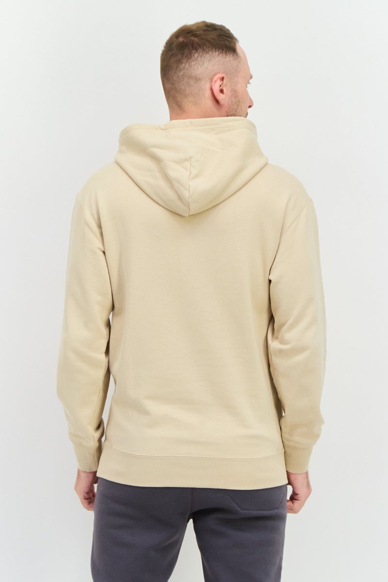 PUMA Men Relaxed Fit Hooded Long Sleeves Outdoor Sweatshirt, Beige Combo  - Image 3