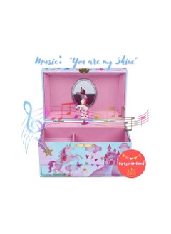 Party with Emma Unicorn Jewelry Box for Girls & Boys Musical Girls Jewelry Organizer Box Granddaughter Gifts for 3 4 5 6 78 Year Old Girls  - Image 2