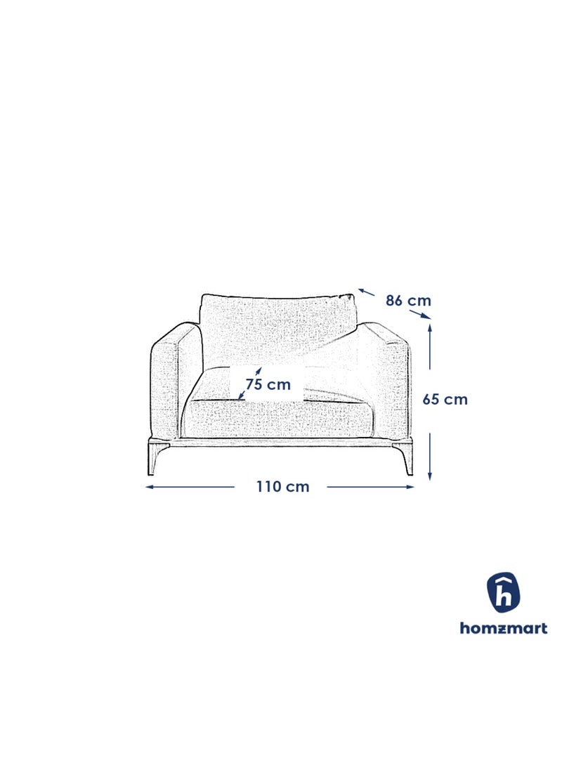 Homzmart Swedish Wood and Linen Living Room Set 2 Pieces - Beige  - Image 3