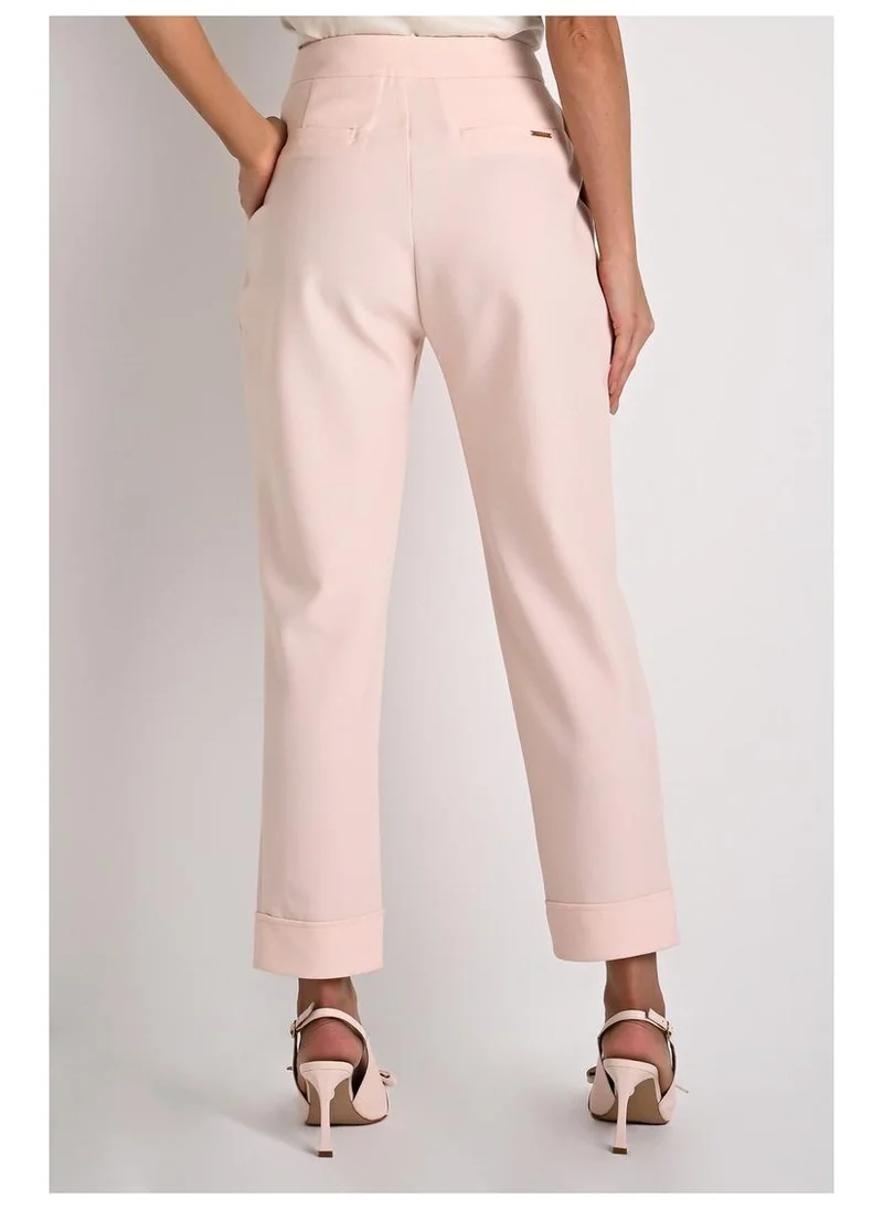 Carmen Steffens  Carrot Pants with Overlapping Waistband in Lily Pink for Women | Best Price UAE