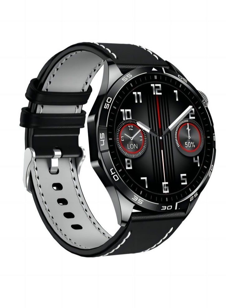 PRO Smartwatch GT4,Bluetooth Calling, Fitness Tracking, Sleep Monitoring, IP68 Waterproof - Compatible with iPhone & Android (Black) - Image 1